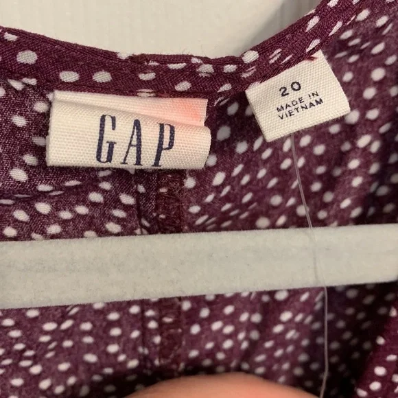 GAP NWOT maroon/white polka dot midi dress size 20 - Picture 4 of 7